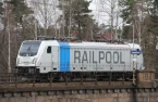 Picture showing a test run with the Bombardier TRAXX last mile loco outside Oslo in spring 2015. 